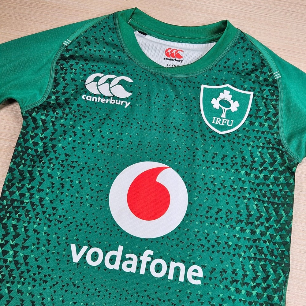 Canterbury Rugby Jersey Kids 12 Green IRFU Ireland Vodafone VapoDri Training